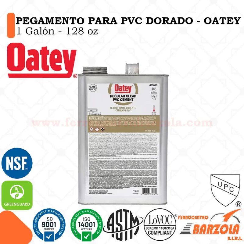 Pegamento Dorado Para PVC