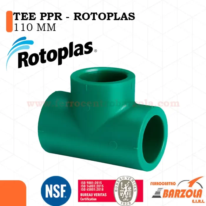 Tee PPR 110 mm - ROTOPLAS
