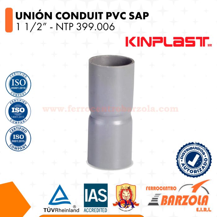 Unión Conduit PVC SAP 1 1/2″ – KINPLAST