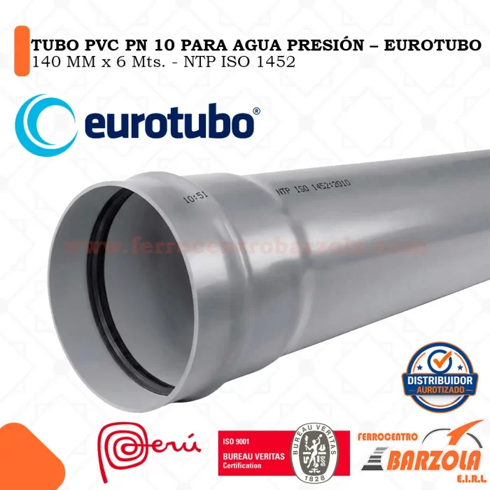 Tubo PVC-UF PN10 140MM