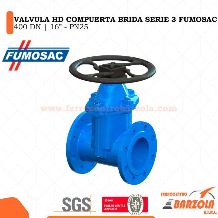 Válvula HD Compuerta Brida Serie 3 400DN | 16" PN 25 - FUMOSAC