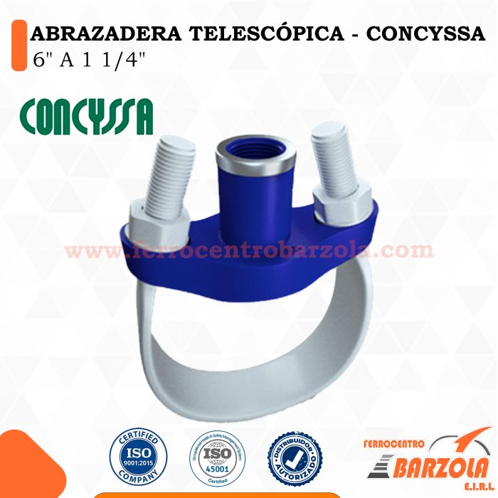 Abrazadera Telescópica 6" a 1 1/4" - CONCYSSA