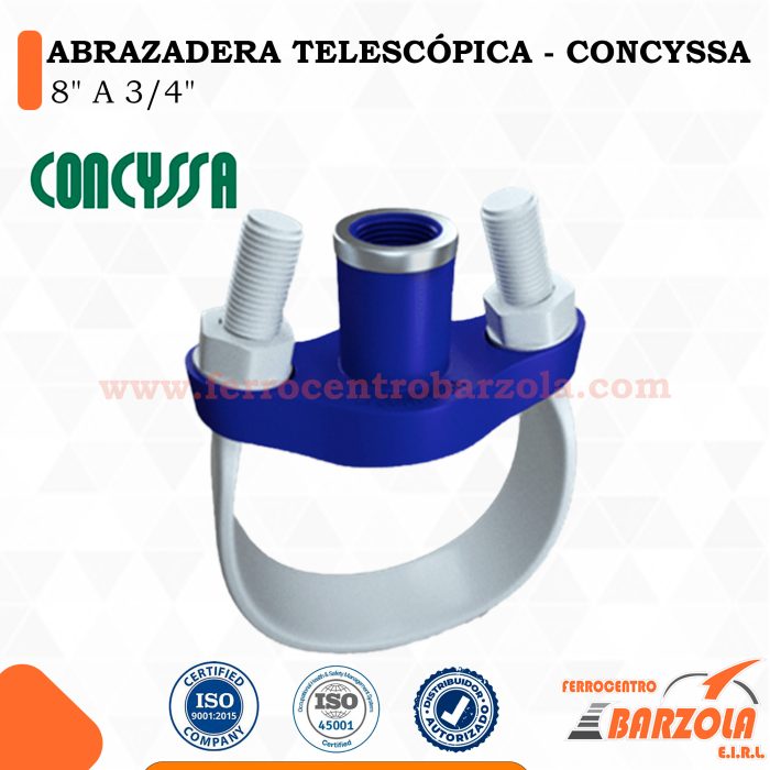 Abrazadera Telescópica 8" a 3/4" - CONCYSSA