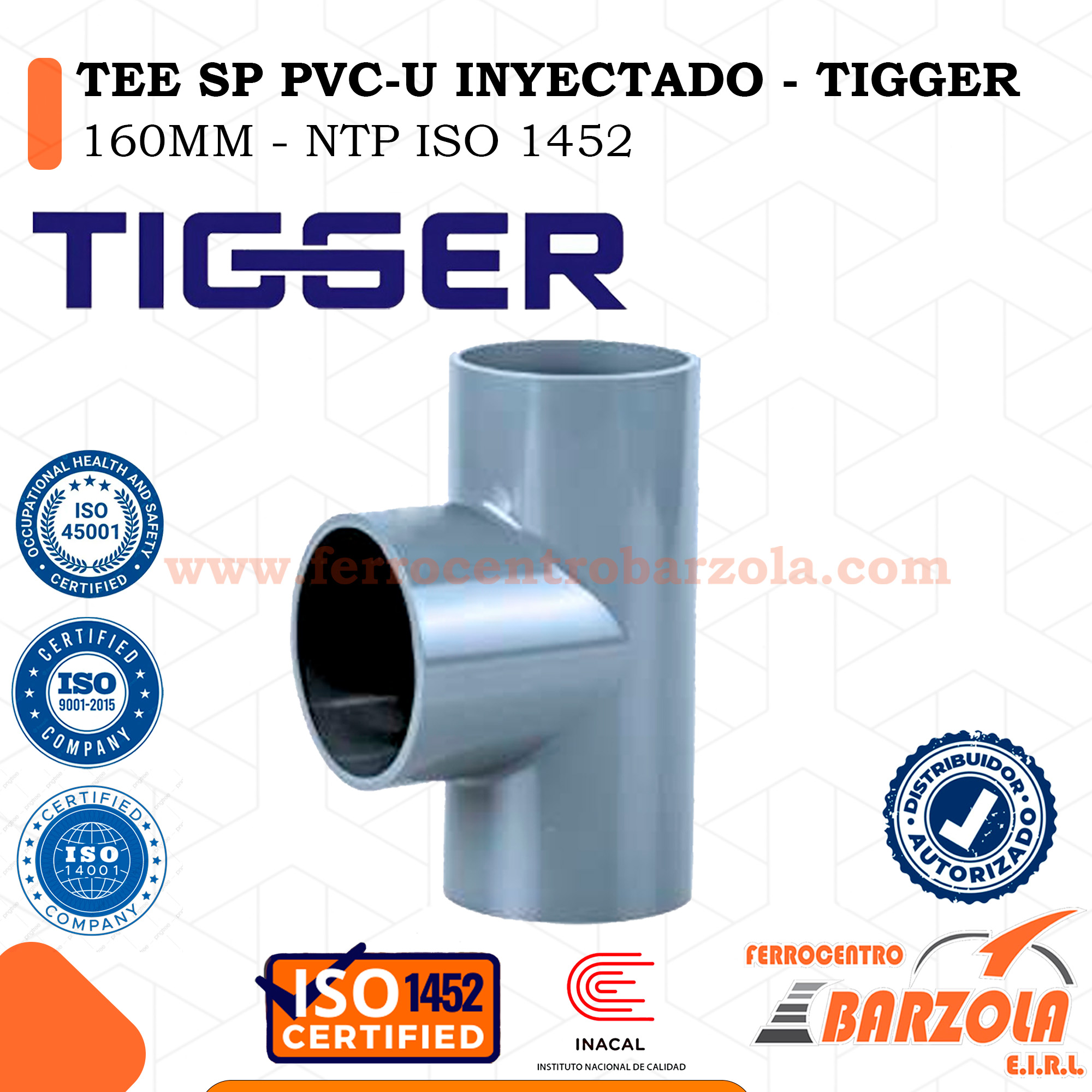 TEE SP PVC-U INYECTADO - TIGGER 160mm
