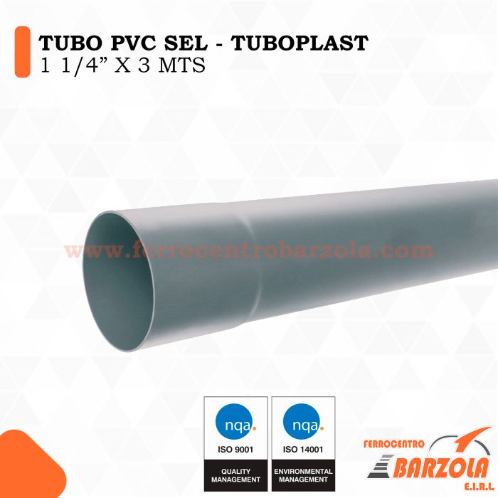 Tubo PVC SEL Clase Liviana 1 1/4" x 3 m - TUBOPLAST