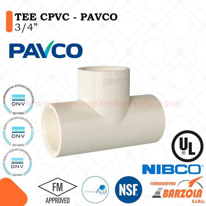 Tee CPVC 3/4" - PAVCO