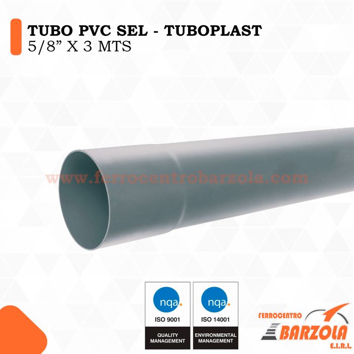 Tubo PVC SEL Clase Liviana 5/8" x 3 m - TUBOPLAST
