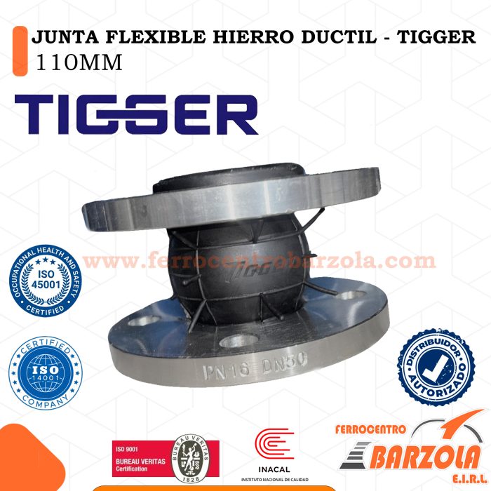 Junta Flexible Hierro Dúctil 110mm - TIGGER