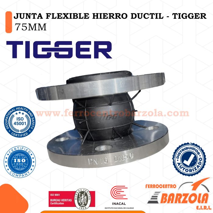 Junta Flexible Hierro Dúctil 75mm - TIGGER