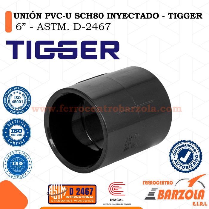 Unión PVC-U SCH80 Inyectado 6" - TIGGER