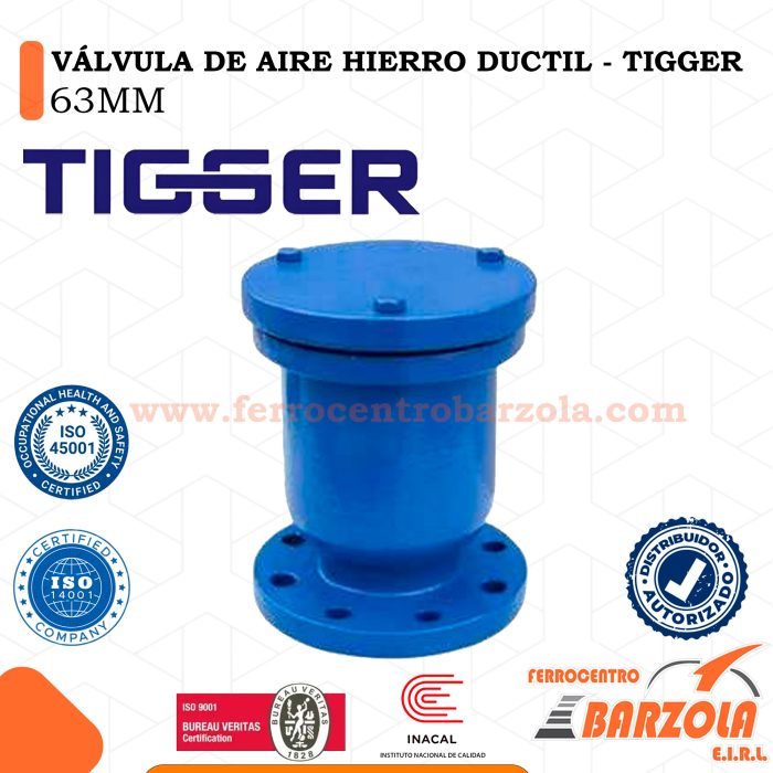 Válvula de aire Hierro Dúctil 63mm - TIGGER