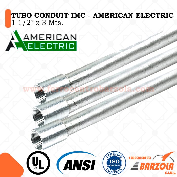 Tubo Conduit IMC - 1 1/2" x 3mts - American Electric