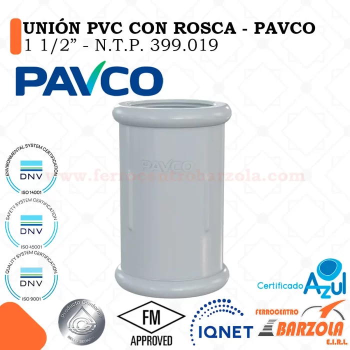 Unión PVC Con Rosca - 1 1/2" - PAVCO