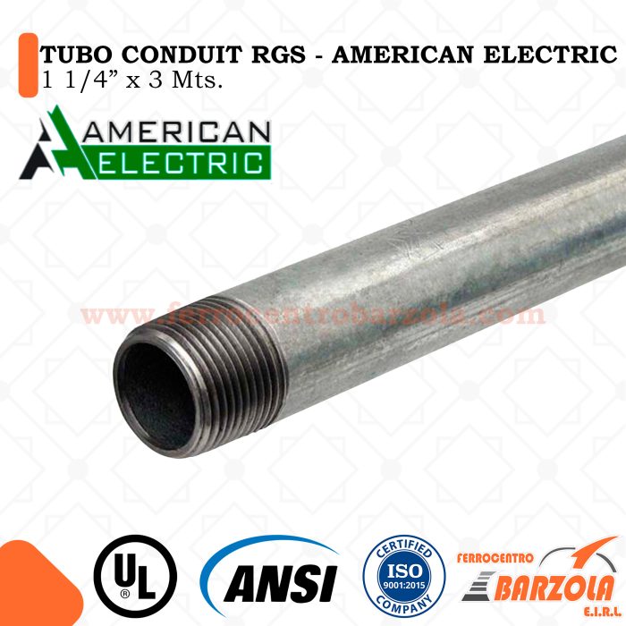 Tubo Conduit RGS 1 1/4" x 3mts - American Electric