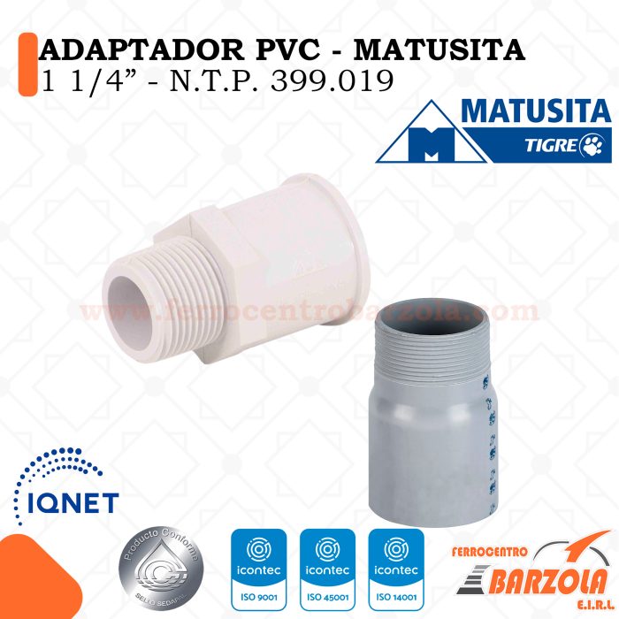 Adaptador PVC 1 1/4" - MATUSITA