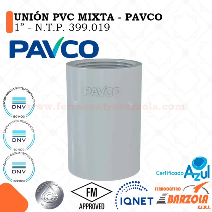Unión Mixta PVC Con Rosca 1" - PAVCO