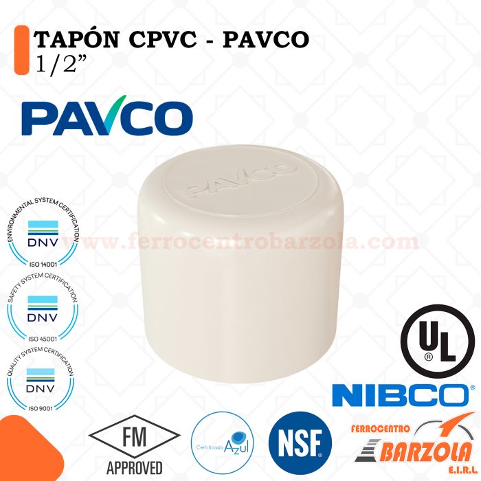 Tapón CPVC 1/2" - PAVCO