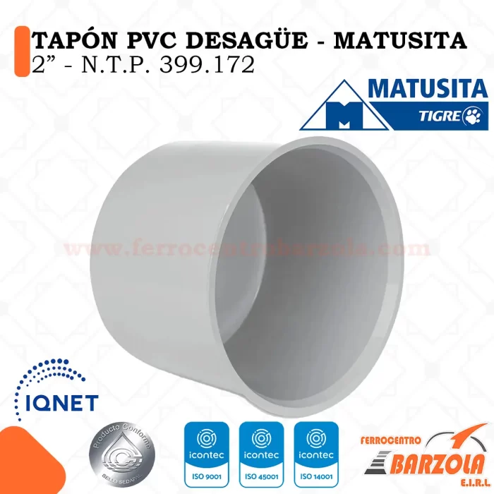 Tapón PVC Desagüe 2" - MATUSITA