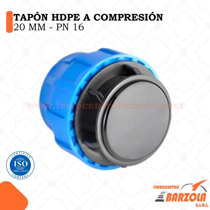 Tapón HDPE a Compresión 20mm - PN16