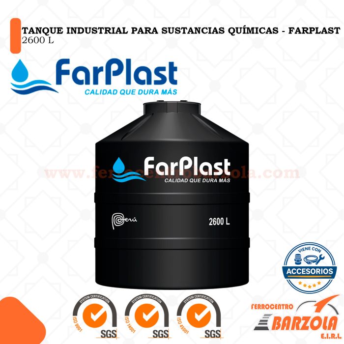 Tanque Industrial Sustancias Químicas 2600L