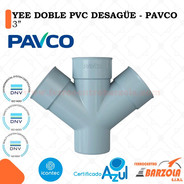 YEE Doble PVC Desagüe 3" - PAVCO