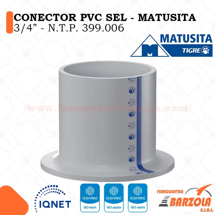 Conector PVC SEL 3/4" - MATUSITA