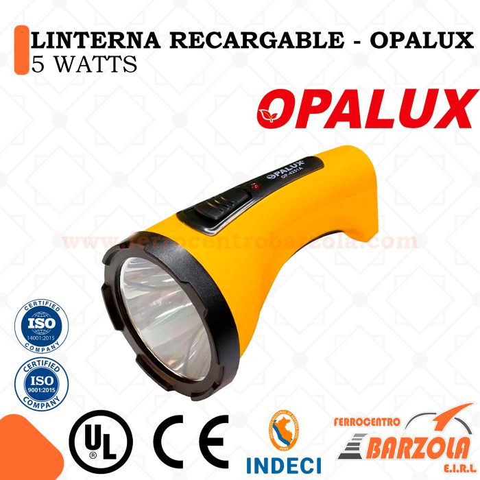 Linterna Recargable 5 watts - OPALUX