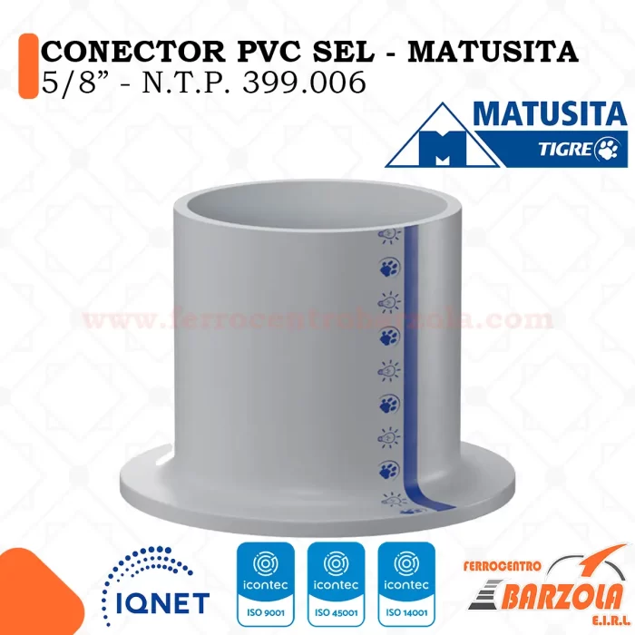 Conector PVC SEL 5/8" - MATUSITA