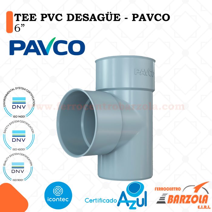 TEE PVC Desagüe 6" - PAVCO