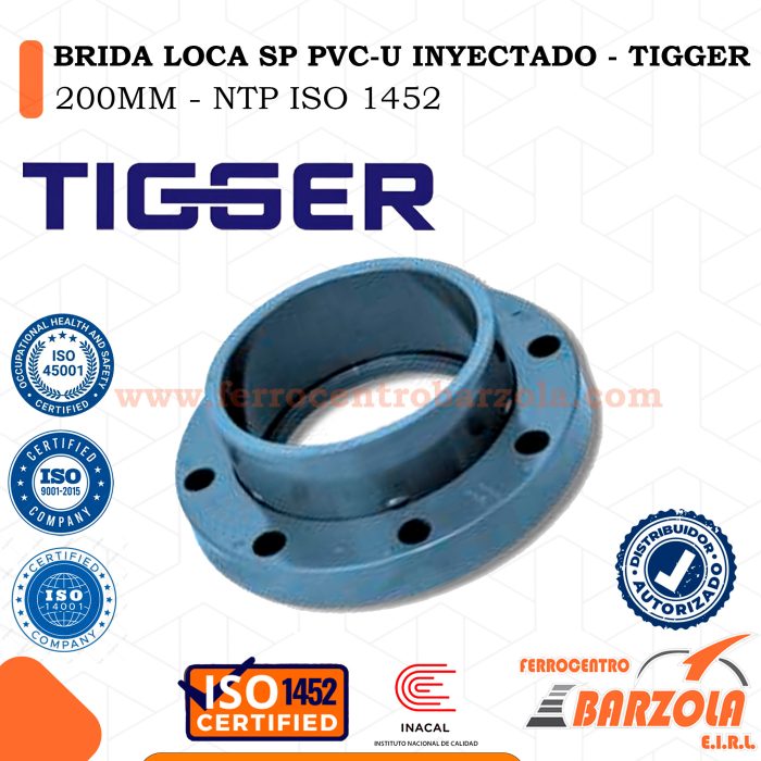 Brida Loca SP PVC-U Inyectado 200mm - TIGGER