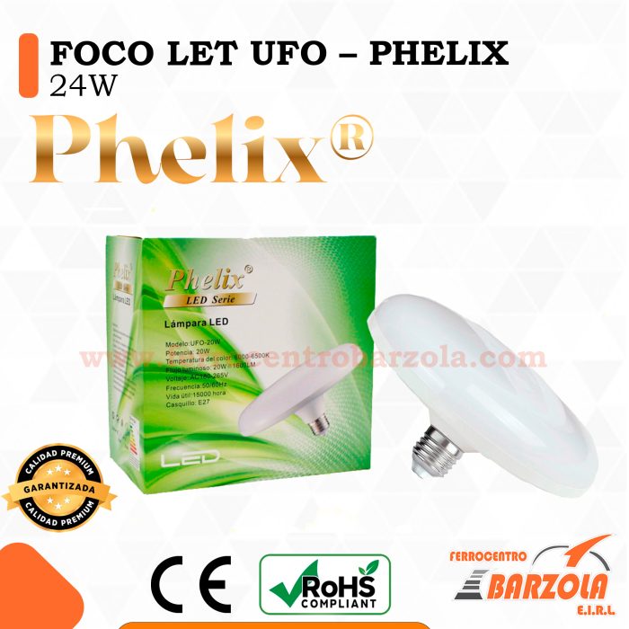 Foco UFO LED 24 W (Caja x 48) – PHELIX