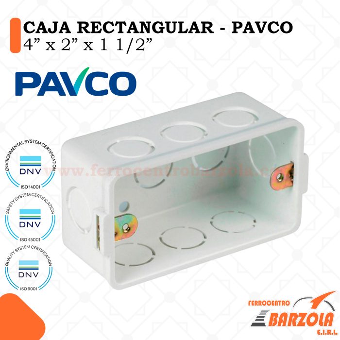 Caja de Pase Rectangular PVC - PAVCO
