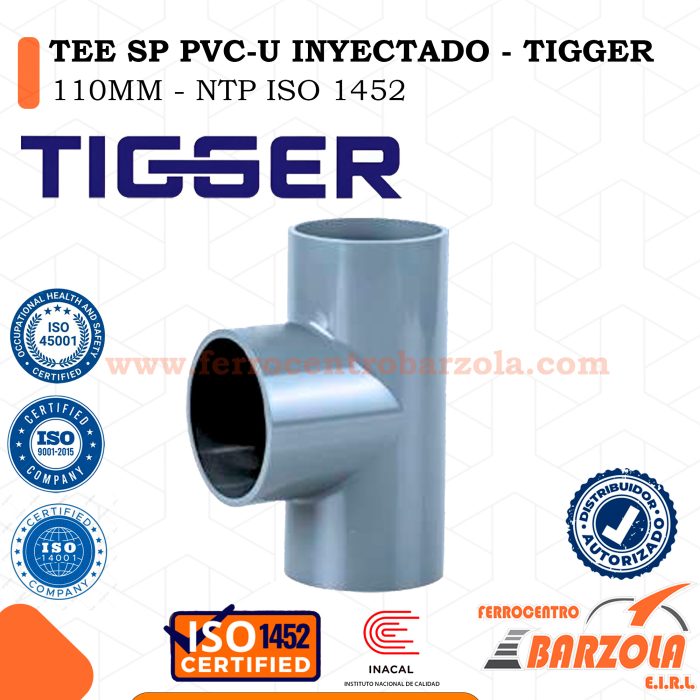 Tee SP PVC-U Inyectado 110mm - TIGGER