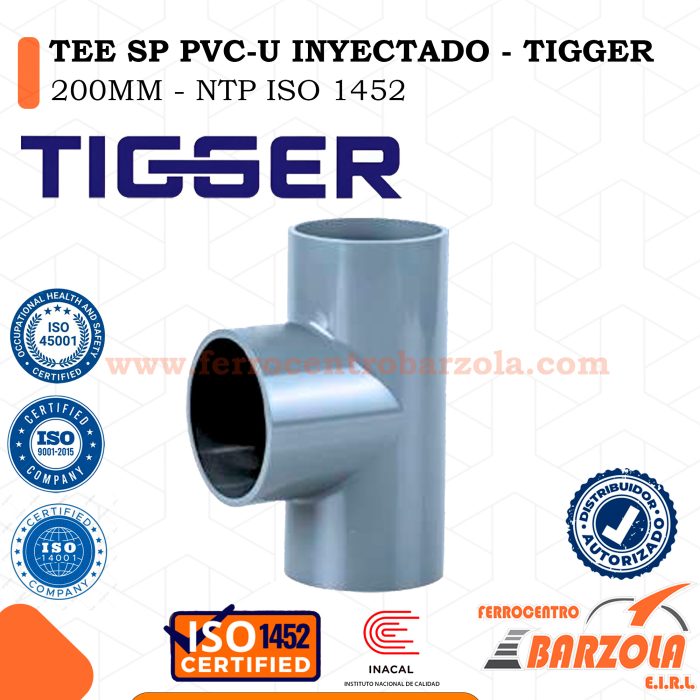 Tee SP PVC-U Inyectado 200mm - TIGGER