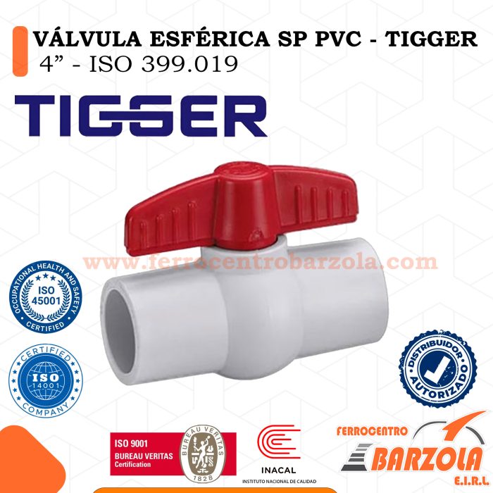 Válvula Esférica SP PVC 4" - TIGGER