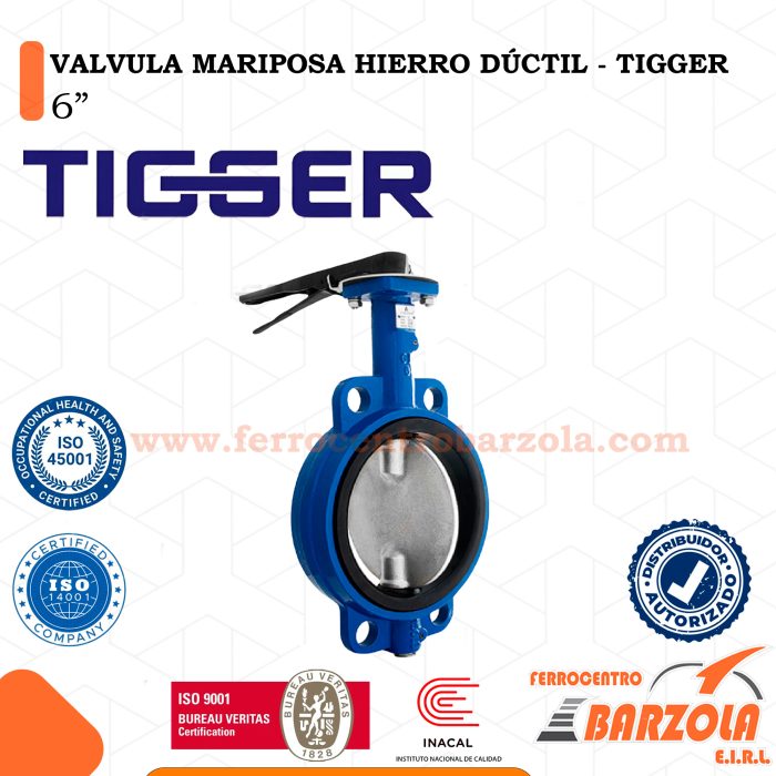 Válvula Mariposa Hierro Dúctil 6"- TIGGER