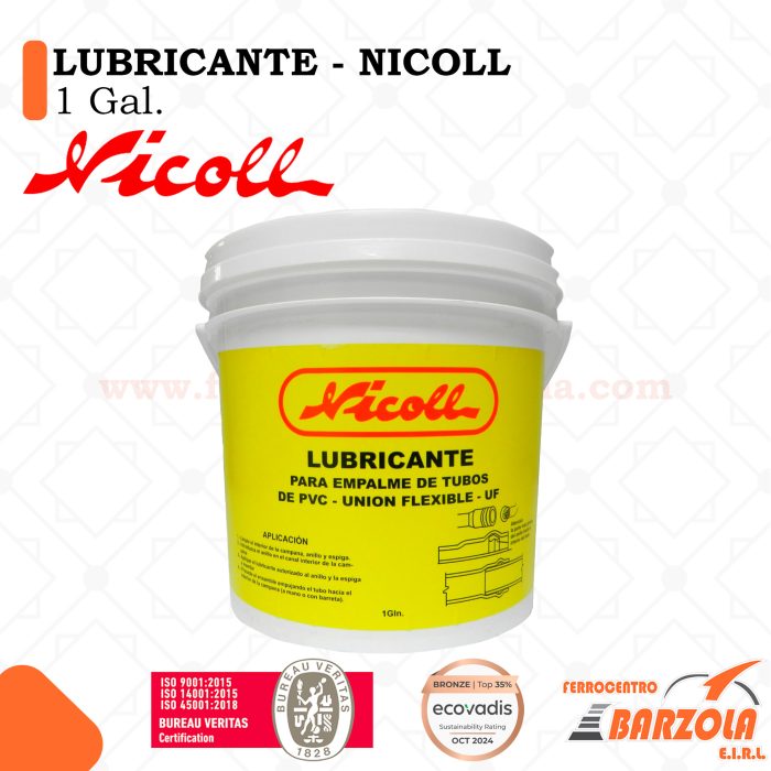 Lubricante para Tubo 1 Gal. - NICOLL