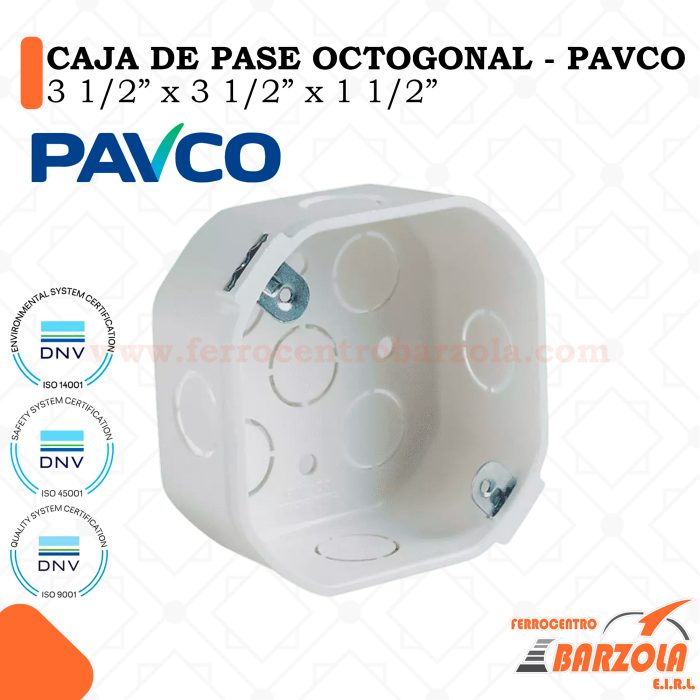 Caja de Pase Octagonal PVC - PAVCO
