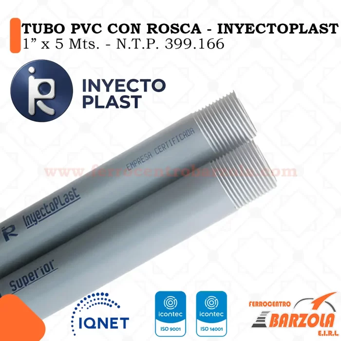 Tubo PVC C/R 1"x5mts