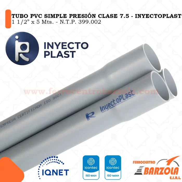 Tubo PVC SP 1 1/2"