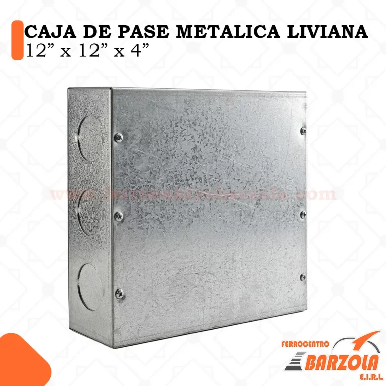 Caja Metálica 12"x12"x4" Liviana
