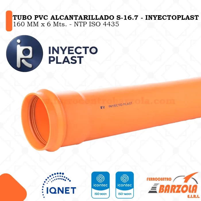 Tubo PVC S-16.7 160mmx6mts