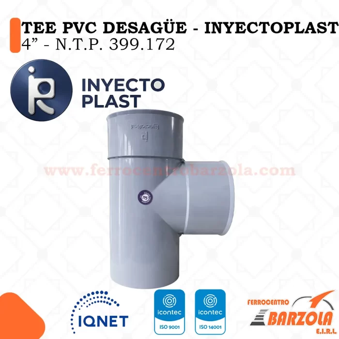 TEE PVC Desagüe 4"