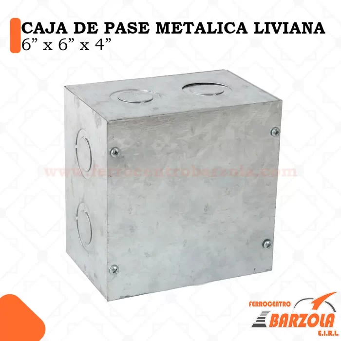 Caja Metálica 6"x6"x4" Liviana