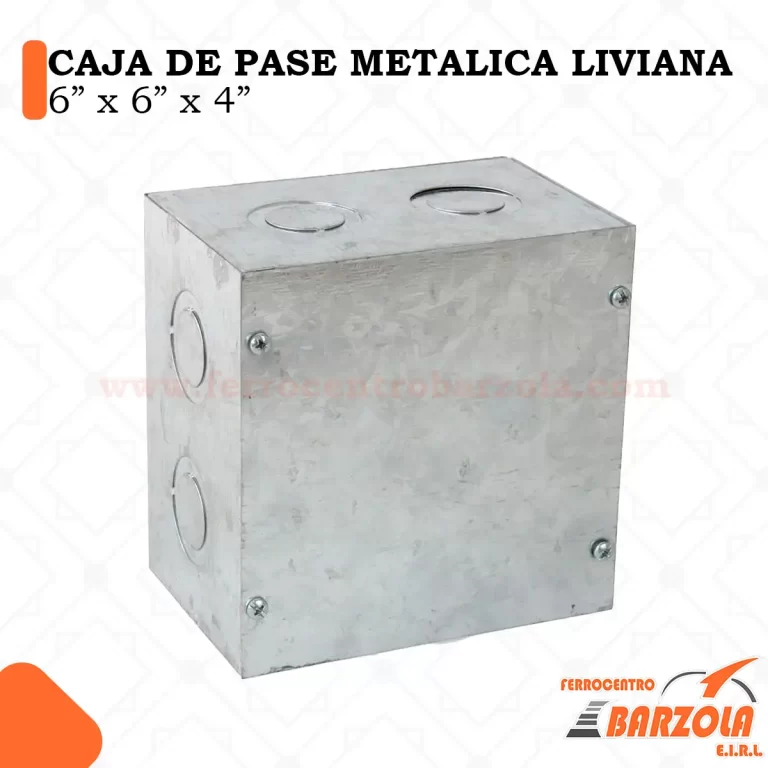 Caja Metálica 6"x6"x4" Liviana