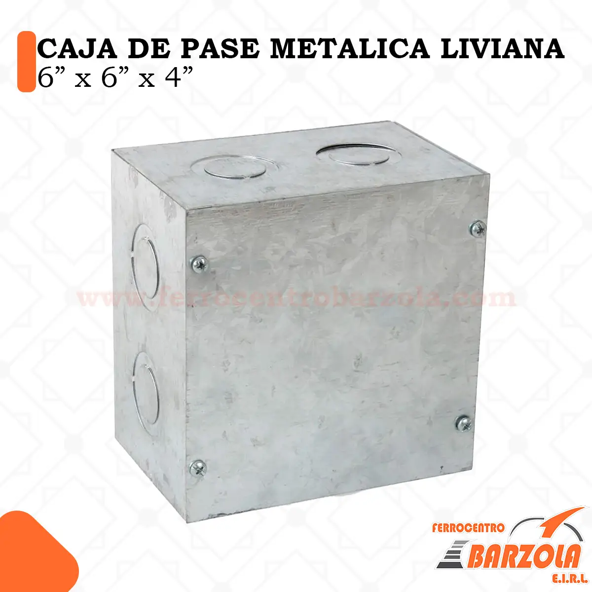 6 6 4 Caja Metálica 6"x6"x4" Liviana