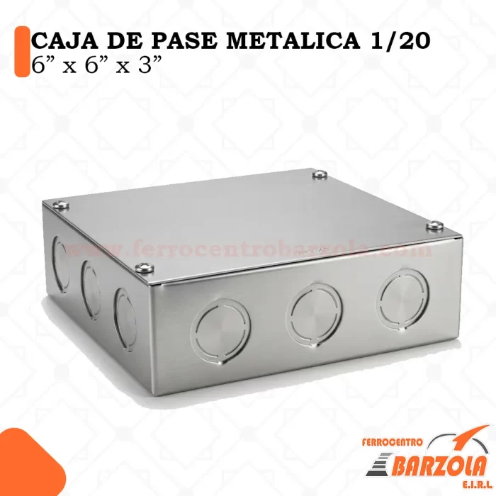 Caja Metálica 6"x6"x3" 1/20