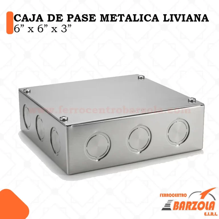 Caja Metálica 6"x6"3" Liviana