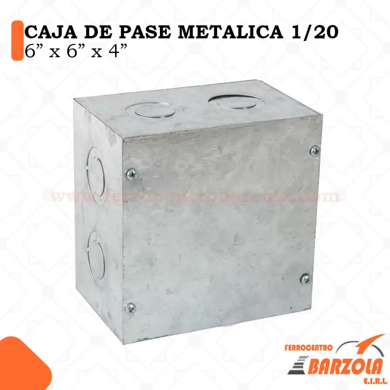 Caja Metálica 6"x6"x4" 1/20