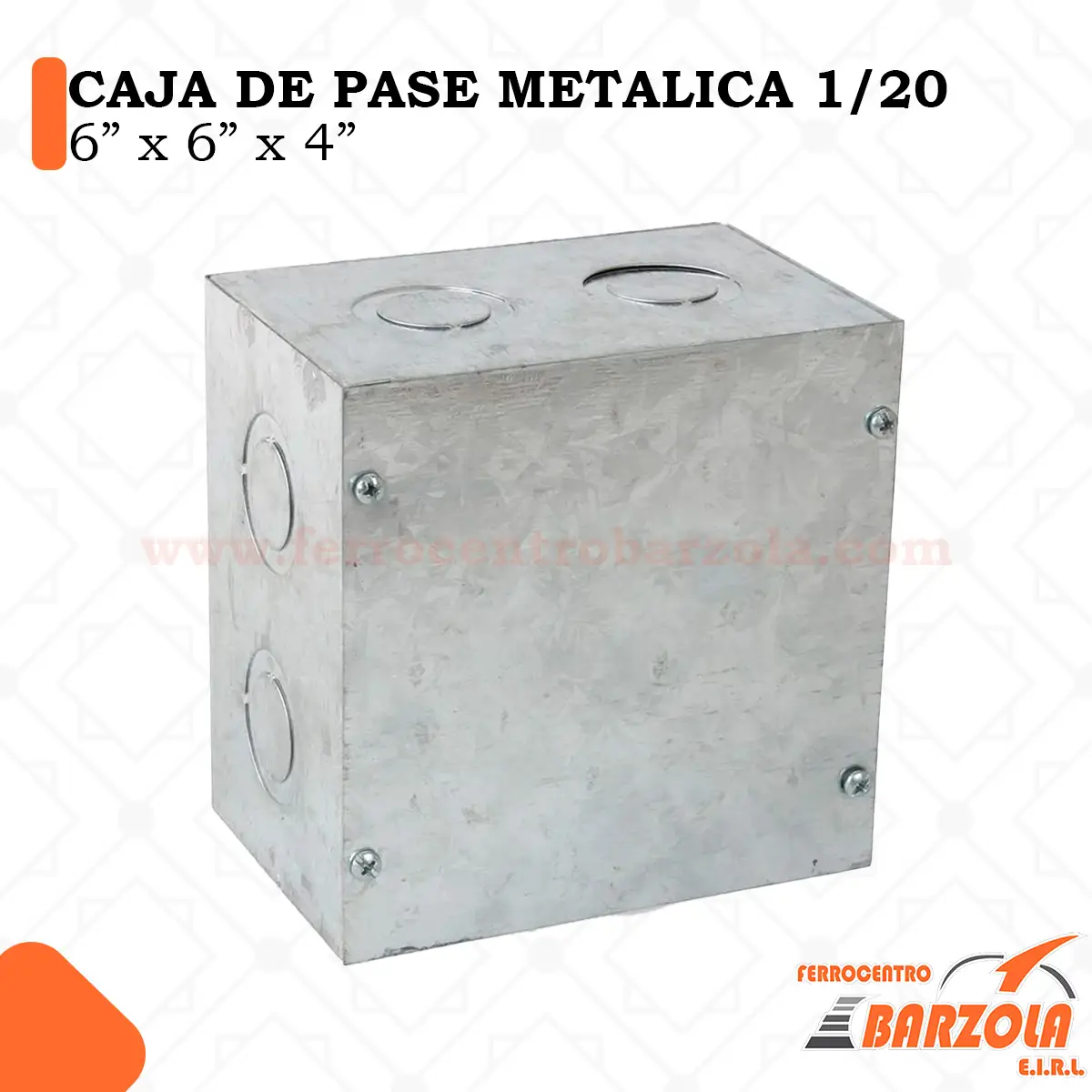 664 Caja Metálica 6"x6"x4" 1/20